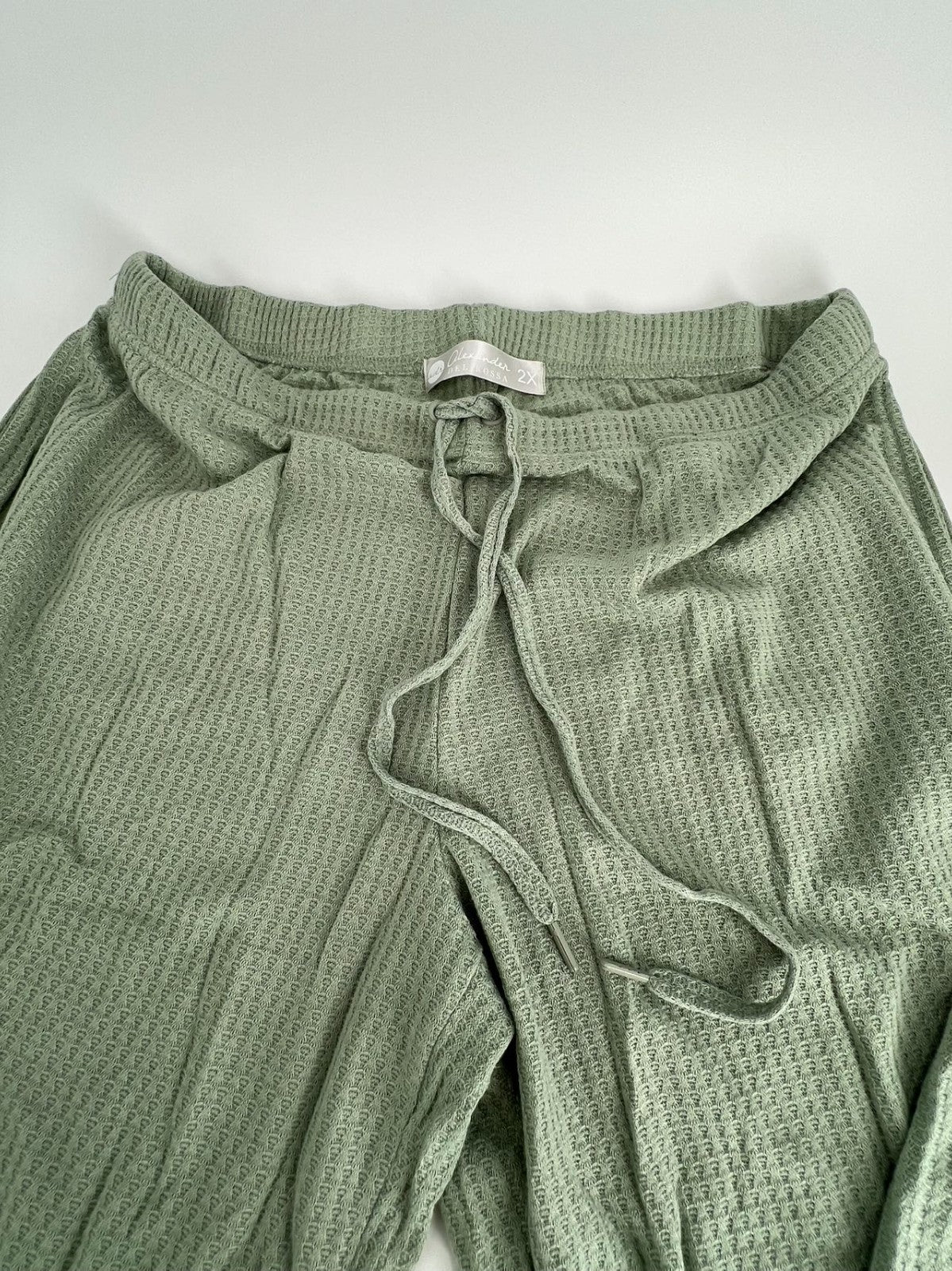 Women's Cami Top & Pants, Pajamas with Pockets, Spaghetti Straps green  2X
