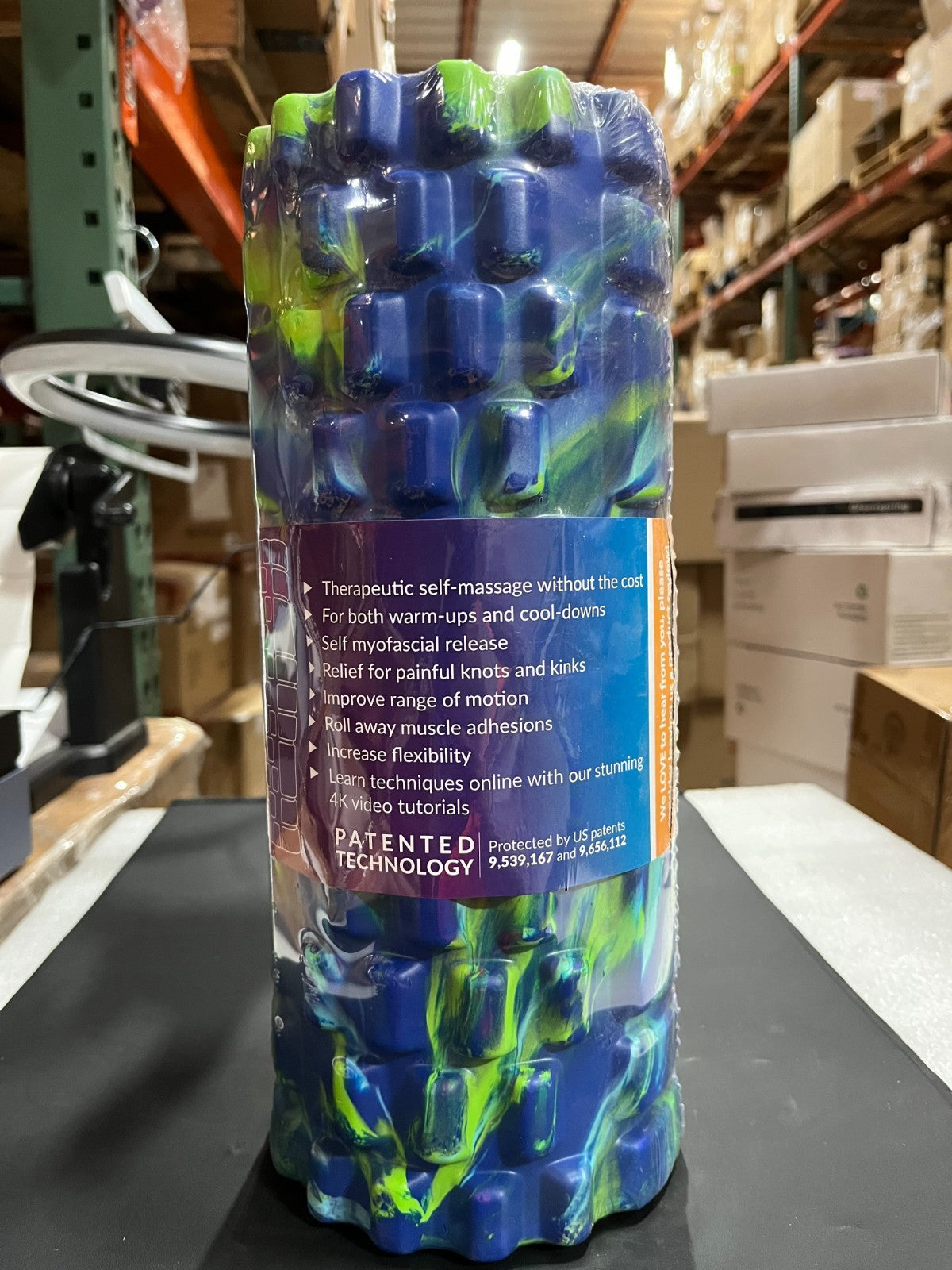 Foam Roller – Unique ‘Alien’ Color, L12.5” x W 5.5” x H 5.5”– for Deep Tissue &