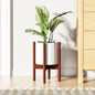 Plant Stand Indoor Bamboo 10 Inches Dark Brown Planter Plants