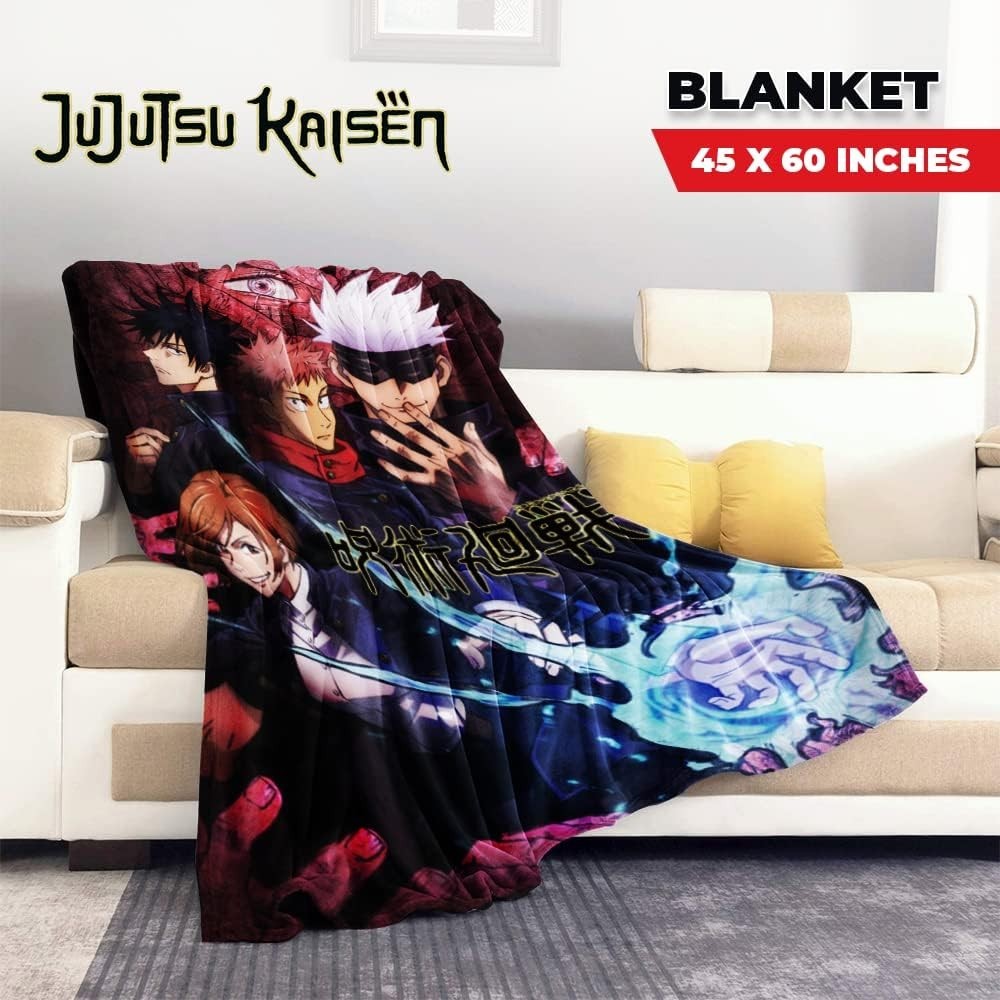 Jujutsu Kaisen Yuji Itadori Hooded Wearable Blanket 60”x53”