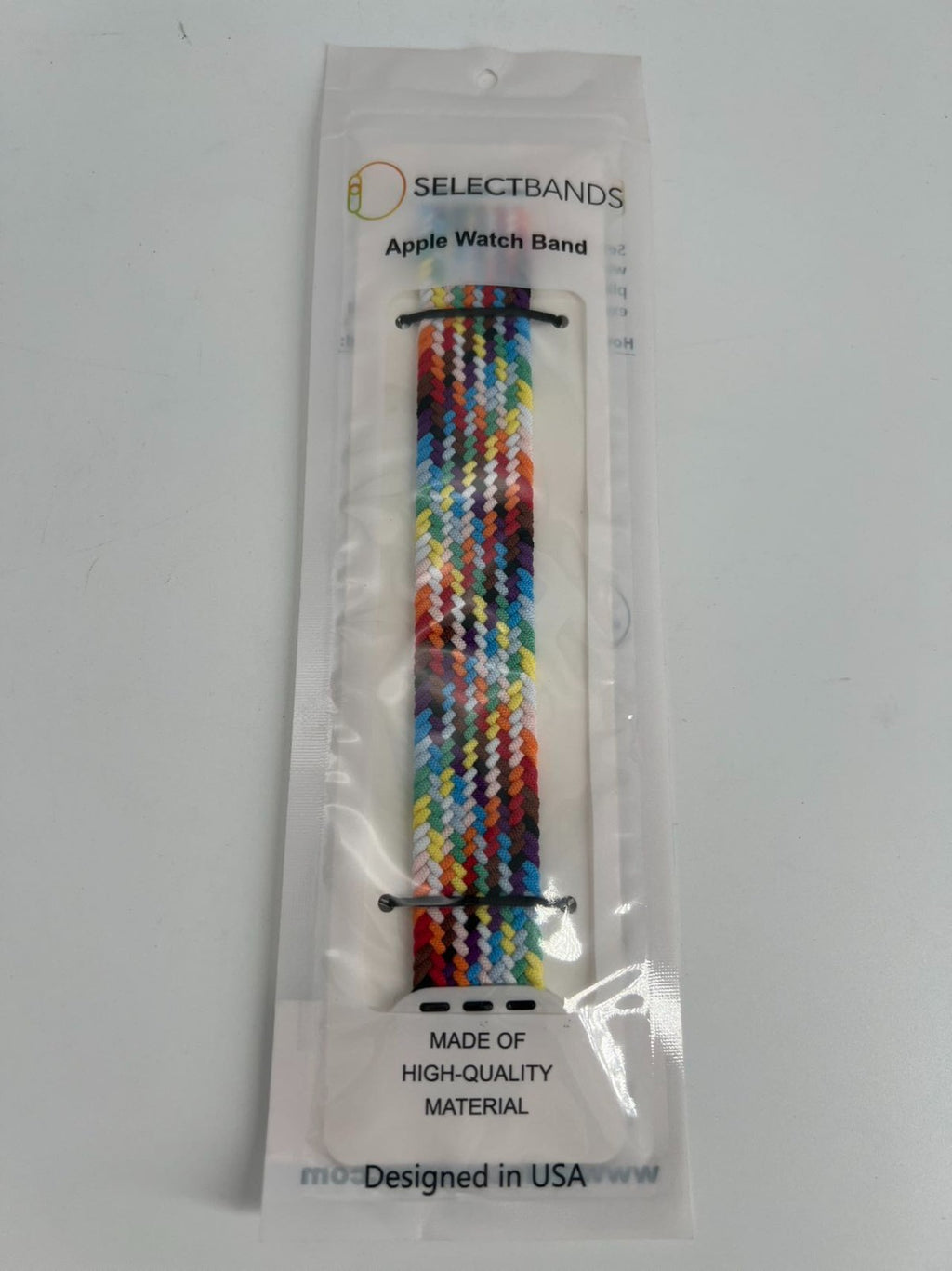 5- Pack M  Color Burst Rainbow Loop Watch Bands 0.8 x 6.2 Inch  Fits 38mm/40mm/