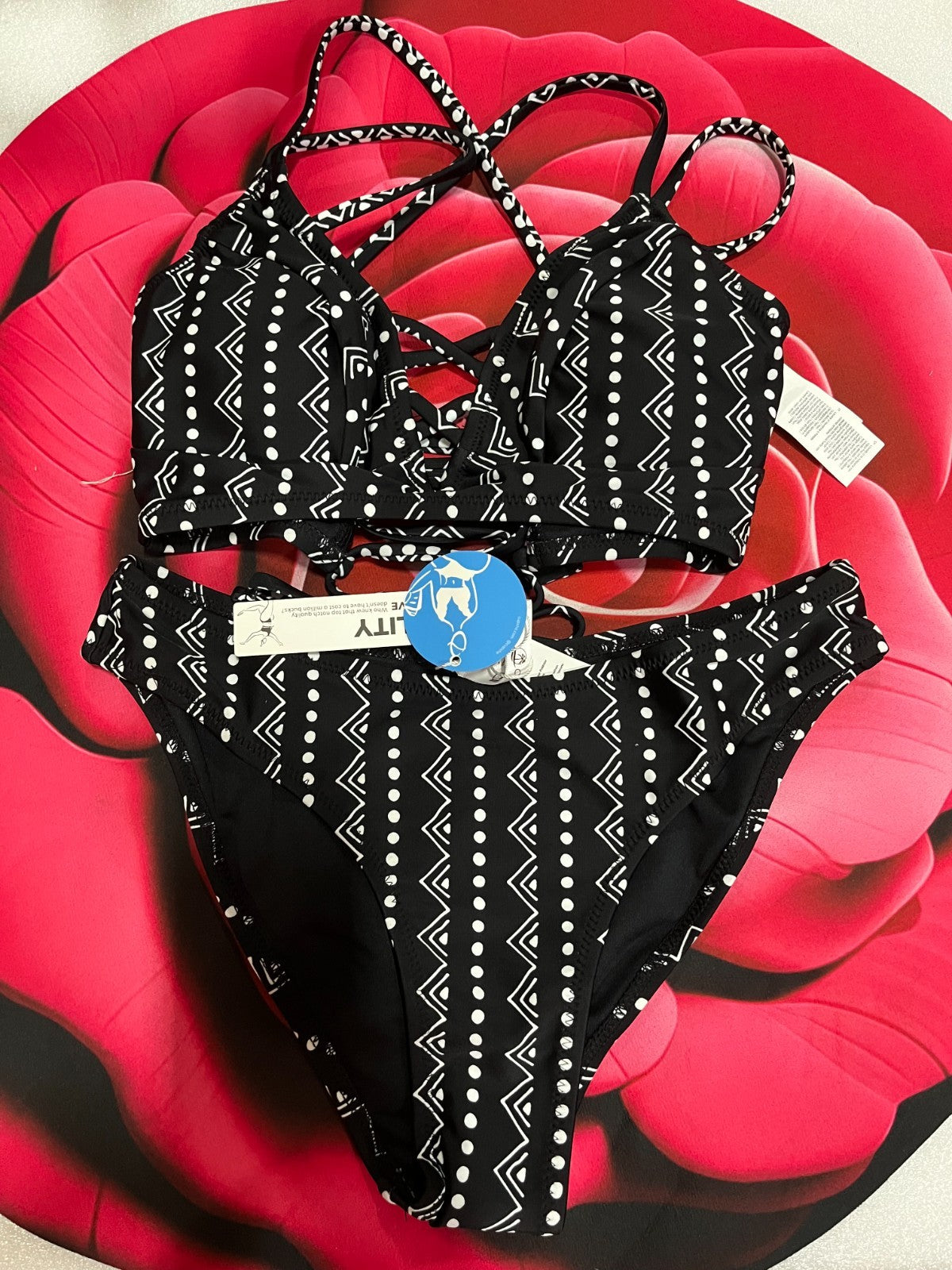 bikini swimsuit black  Size :XS