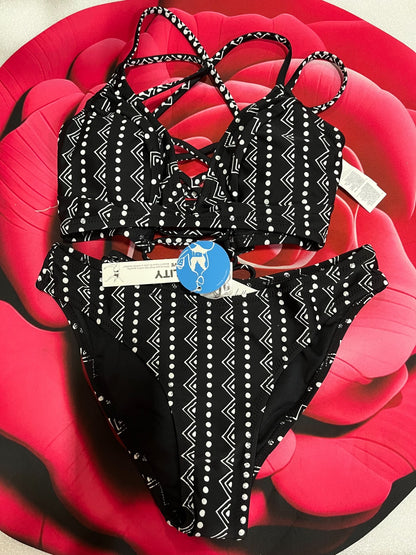 bikini swimsuit black  Size :XS