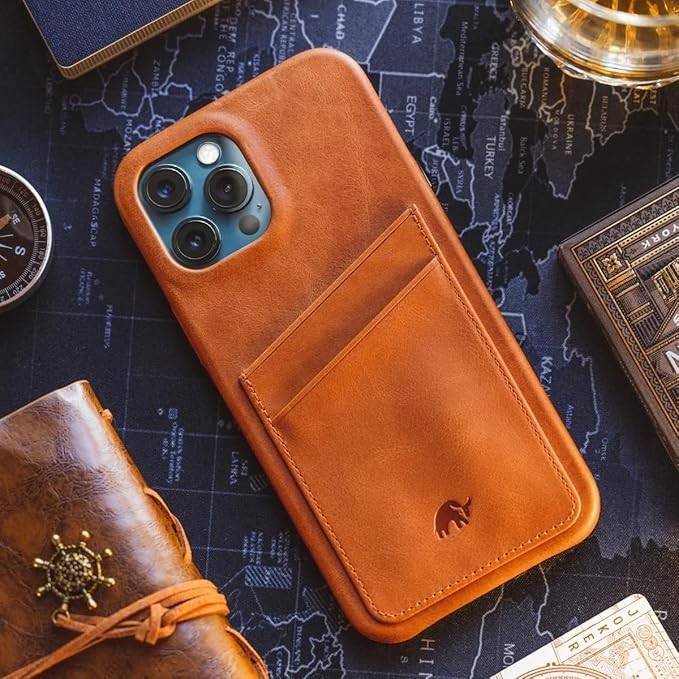 Leather Portfolio Case for iPhone 11 | Premium Sienna Brown Leather
