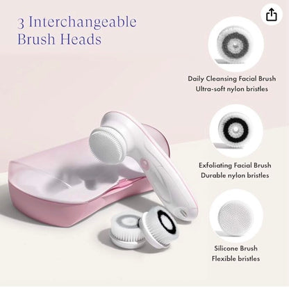 Vanity Planet Facial Cleansing Brush Ultimate Skin Spa with 3 Interchangeable