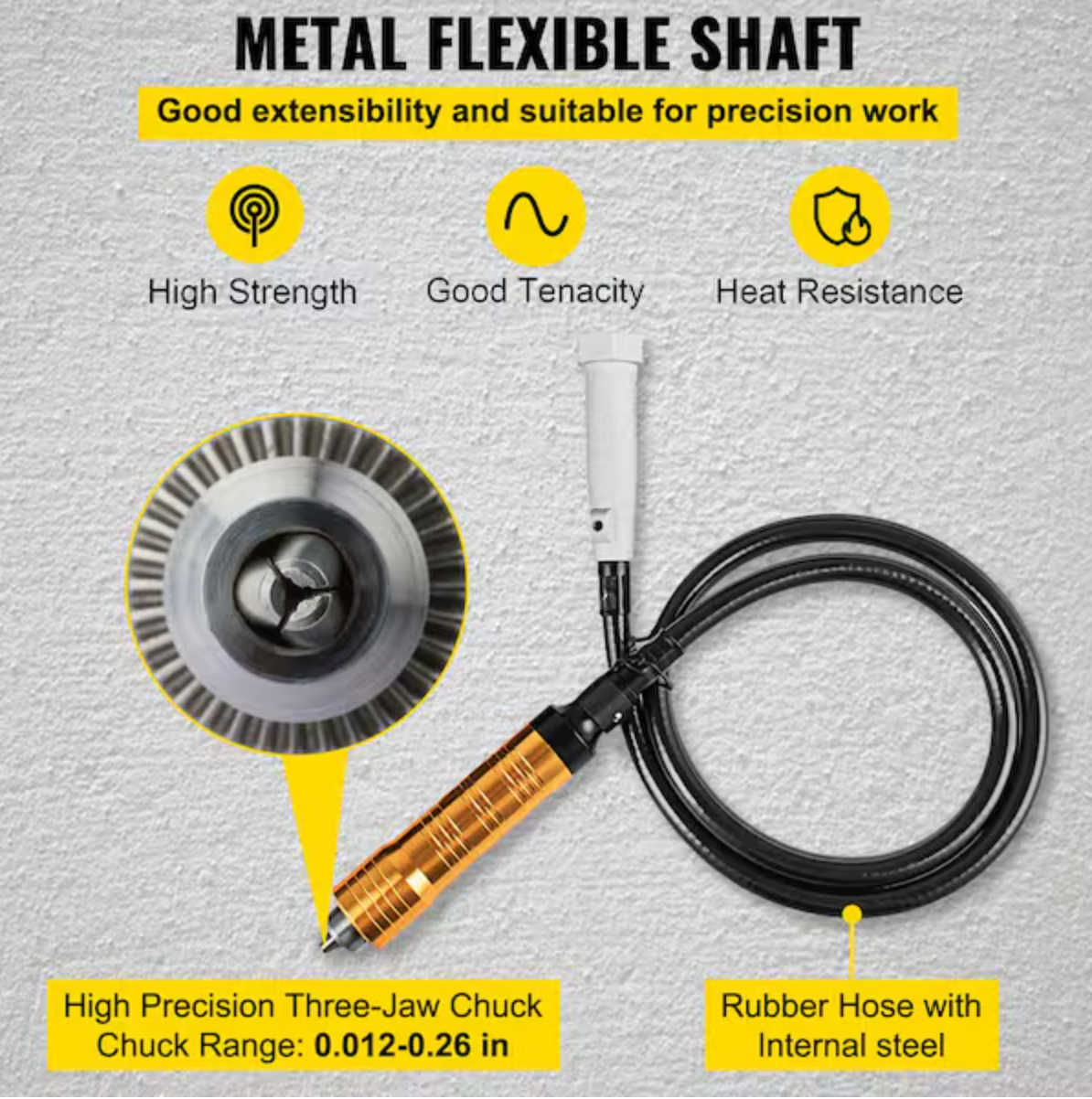 S-R Hanging Flex Shaft Corded Grinder 230-Watt Stepless with Foot Pedal Rotary