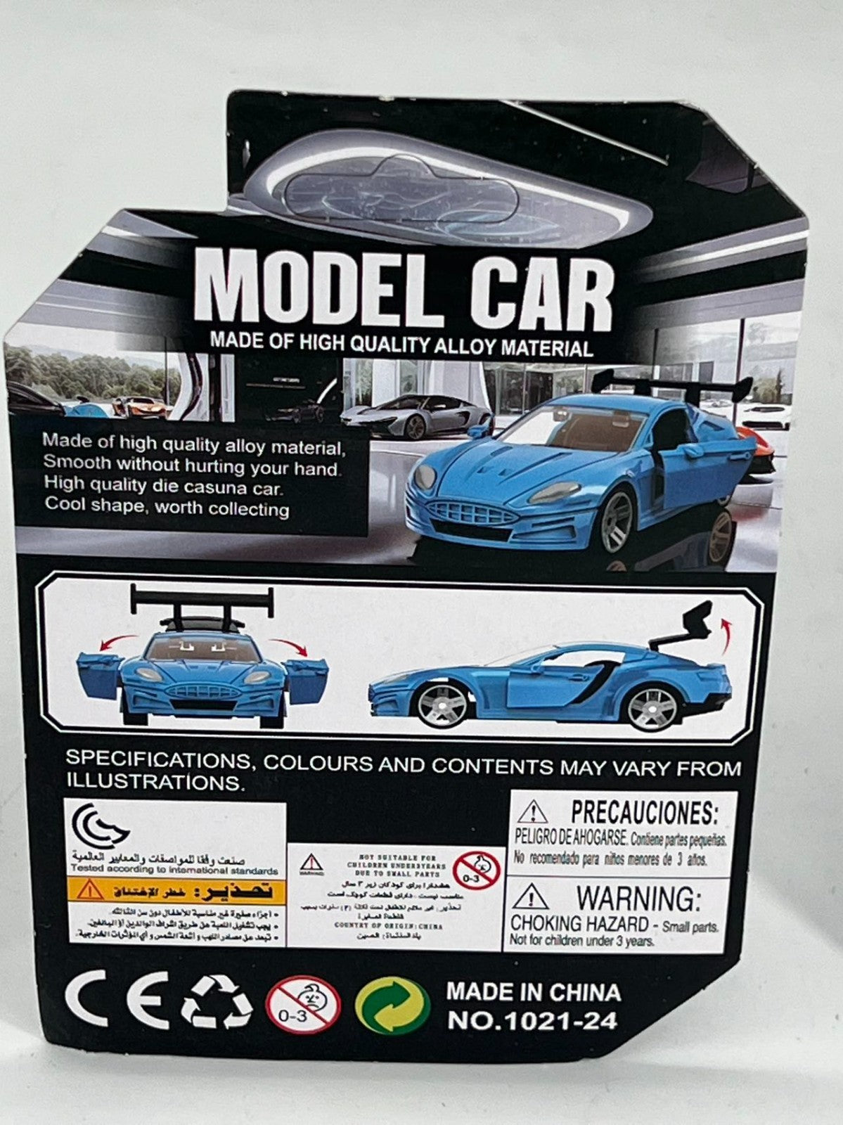 4 pieces in 4 colors, 3+ children’s 3-door toy car