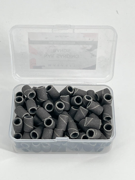 100 Pcs/set Black Nail Drill Sanding Bands #240 Manicure Tool