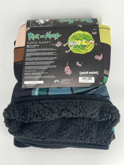 Rick and Morty Spaceship Fleece Throw Blanket, 45” x 60”