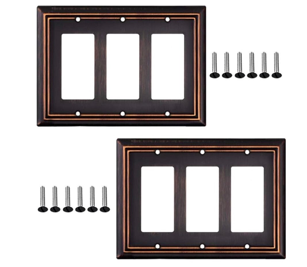 SLEEKLIGHTING Oil Rubbed Bronze Outlet Covers and Switch Plates-Decorative Wall