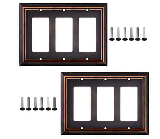 SLEEKLIGHTING Oil Rubbed Bronze Outlet Covers and Switch Plates-Decorative Wall