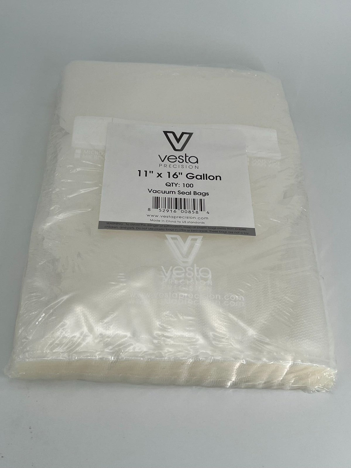 VestaEco Commercially Compostable Vacuum Seal Bags 8 x 12 Inches - 100 Vacuum