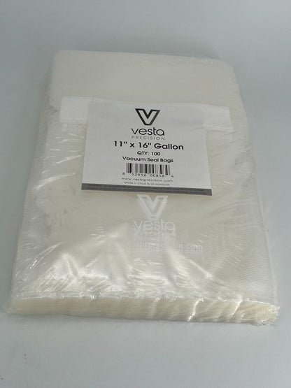 VestaEco Commercially Compostable Vacuum Seal Bags 8 x 12 Inches - 100 Vacuum