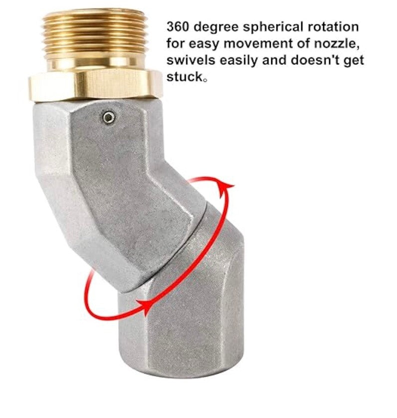 Universal Piece of 2 Fuel Hose Swivel 3/4 Inch NPT 360 Rotate for Fuel Nozzle