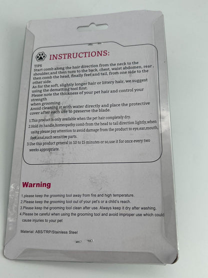 Pet Grooming Brush, Deshedding Tool for Dogs & Cats, Effectively Reduces