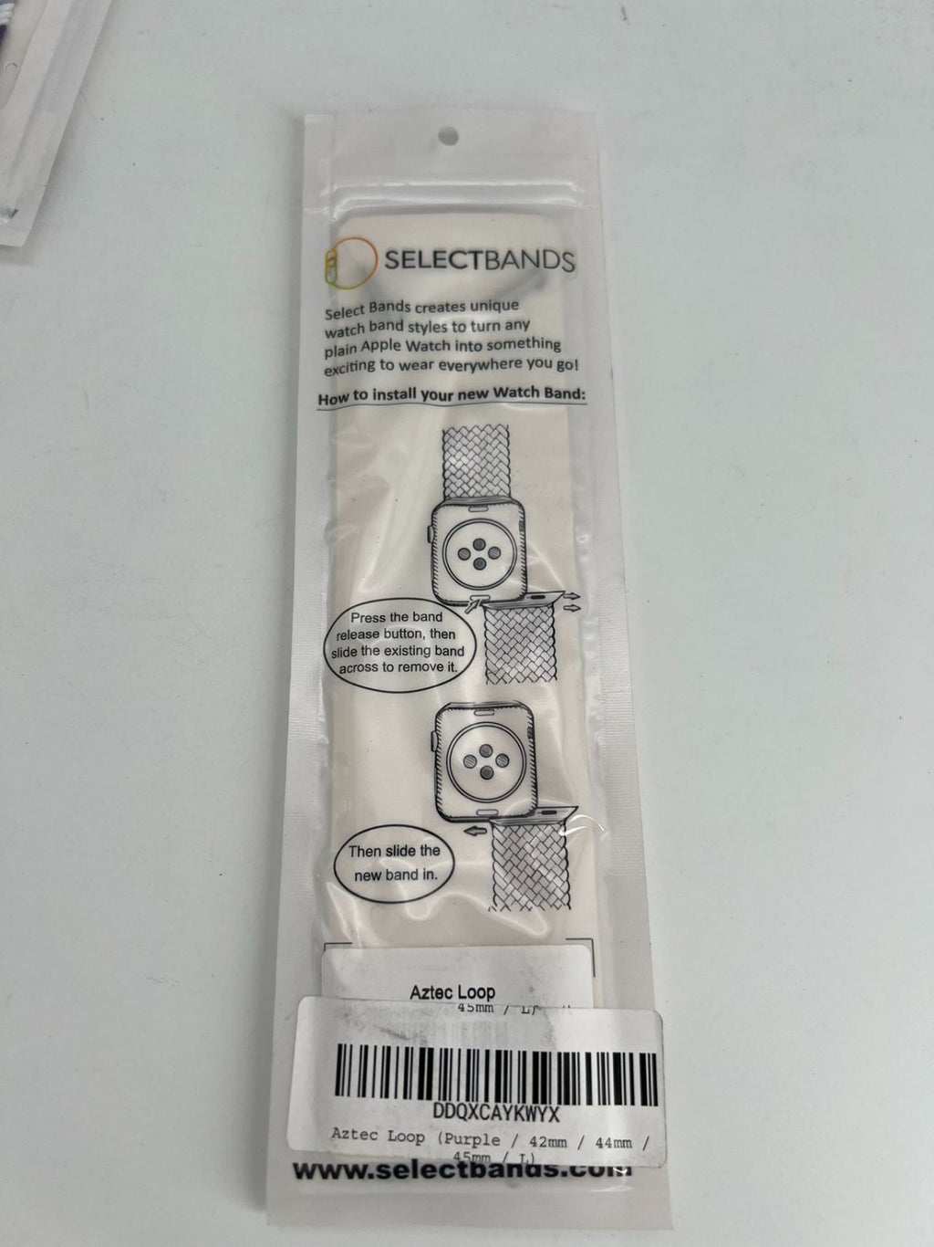 5  -Pack L  Purple  Loop Watch Bands 0.8 x 6.7 Inch   Fits 42mm/44mm/45mm