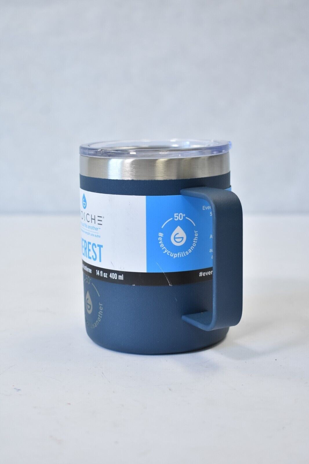 Grosche Everest Double Wall Insulated Travel Mug Navy Blue 14 oz 400mL.