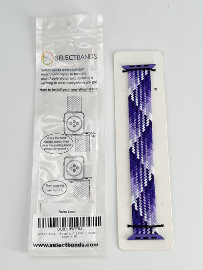 5  -Pack M  Purple  Loop Watch Bands 0.8 x 6.8 Inch   Fits 42mm/44mm/45mm  Case