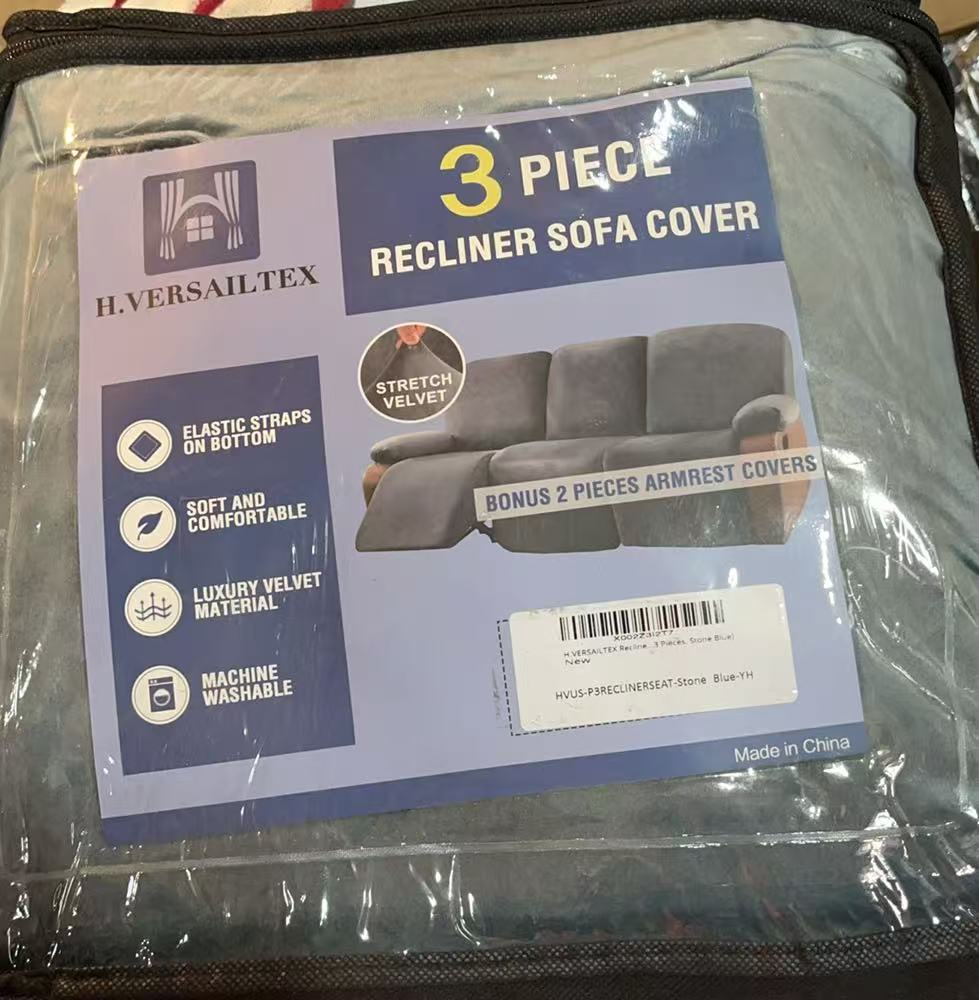 H.VERSAILTEX 100% Waterproof Recliner Cover 1-Piece Recliner Sofa Cover for 3 Cu