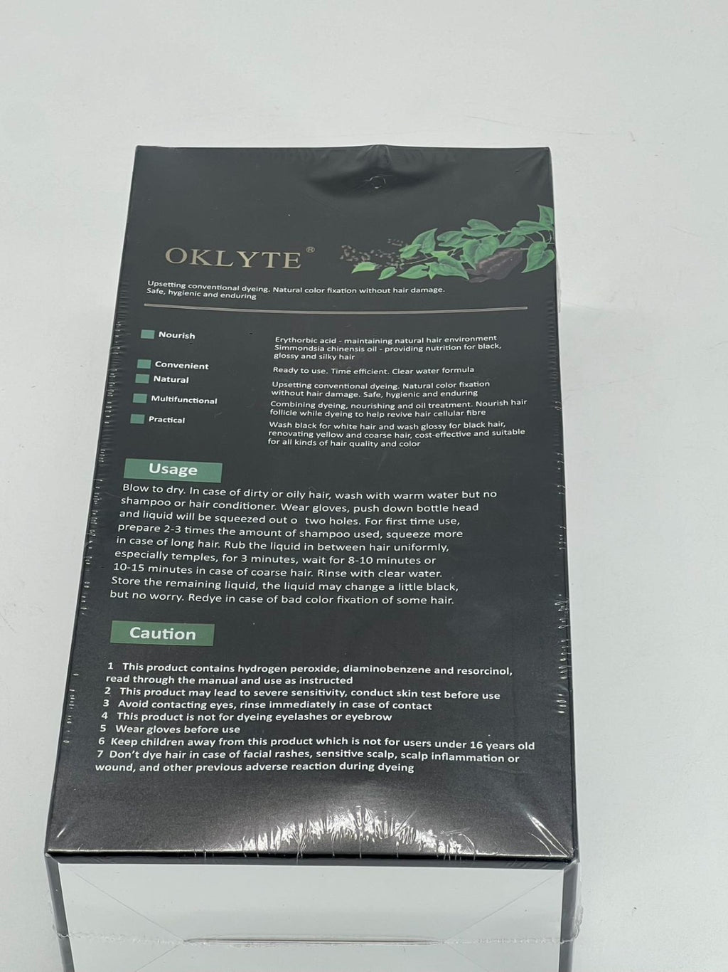 Black Hair Dye Shampoo Instant 3 in 1