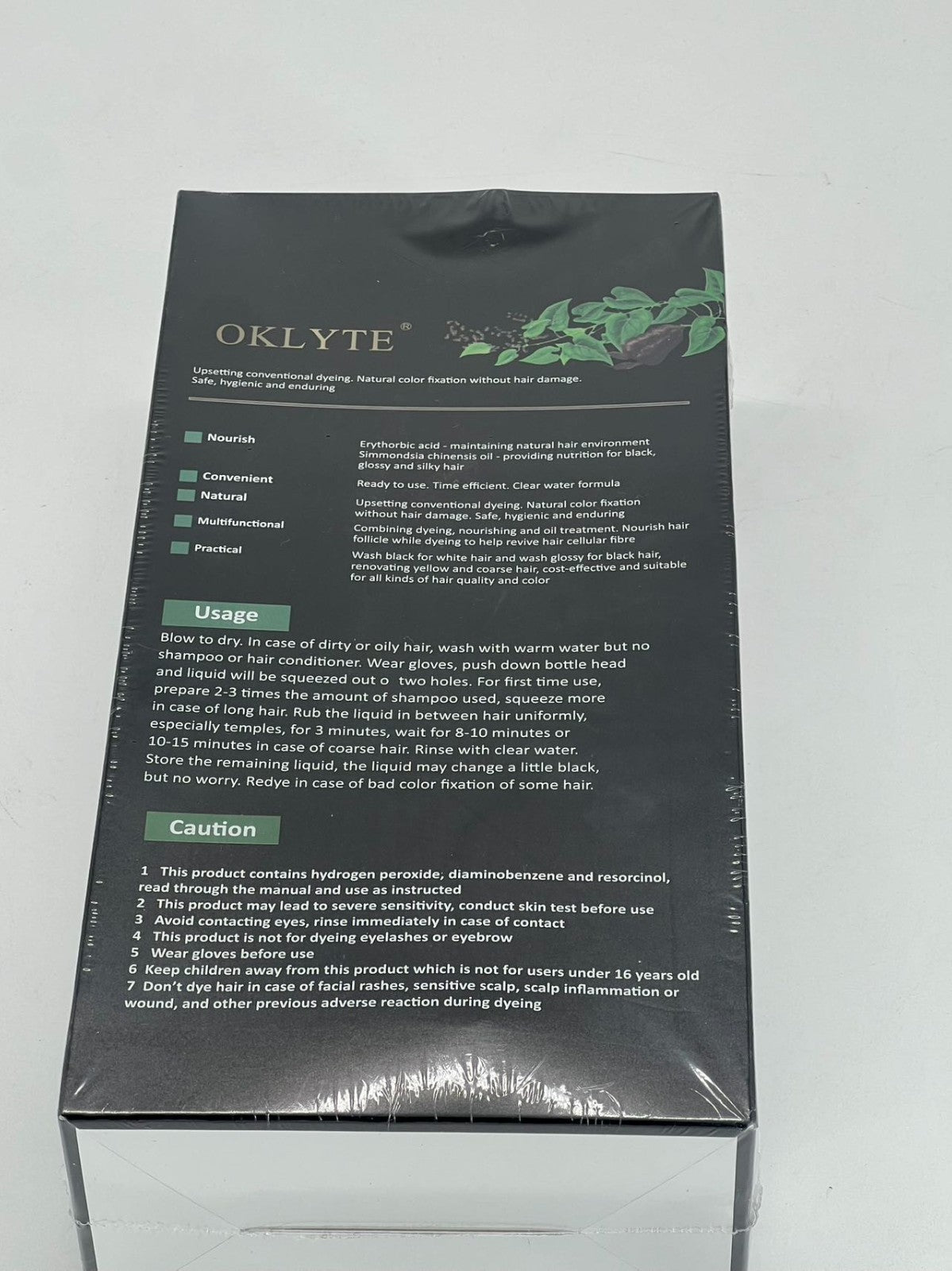Black Hair Dye Shampoo Instant 3 in 1