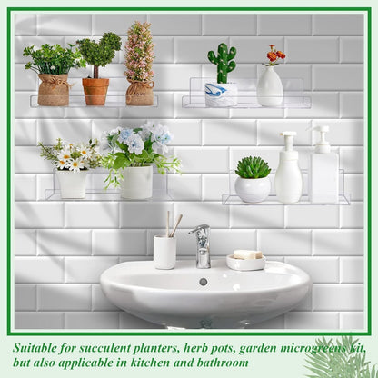 Versatile Wall Shelves , Size: L10"  × H1" × W 7"
