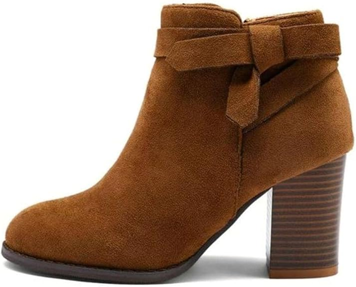 Booties Warm Winter Party Club Street  Brown Shoes Size 11 US