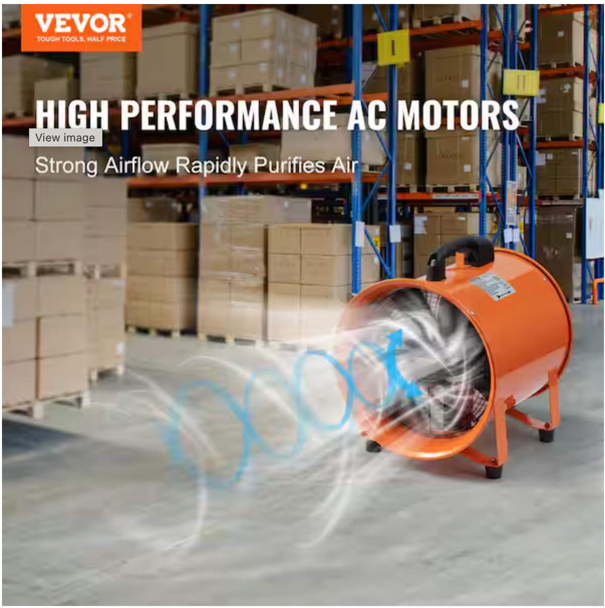 VEVOR 12 Inch(5m) Extractor Fan Blower Portable 5m High Rotation Exhaust