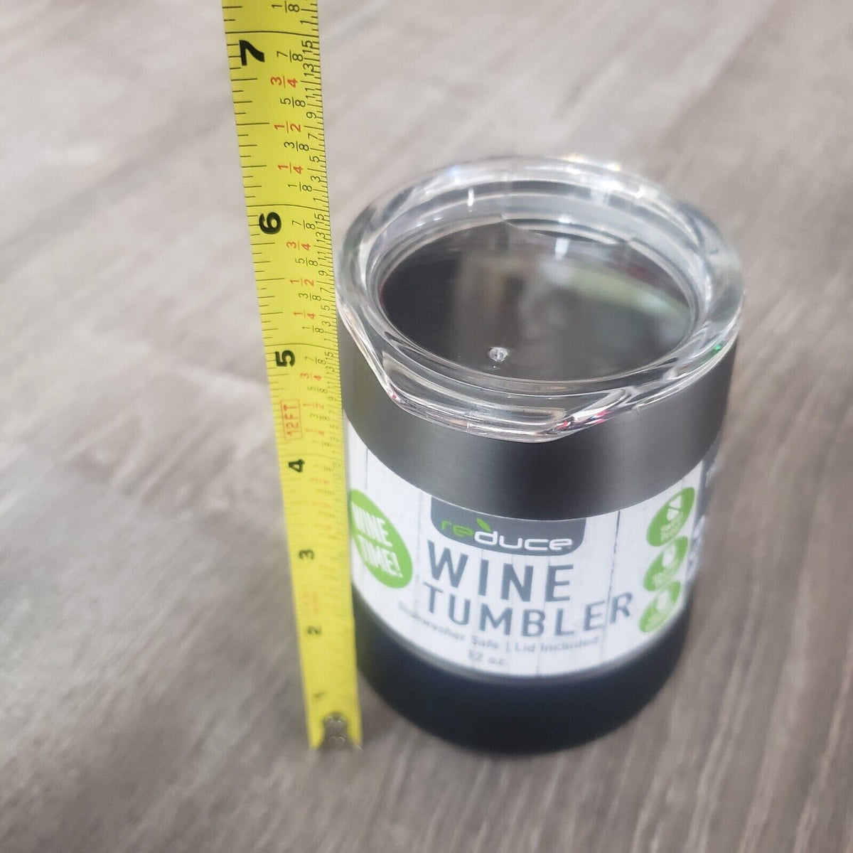 New Reduce 12 oz. Wine Thermal Cocktail Tumbler Stainless Shatterproof Lid