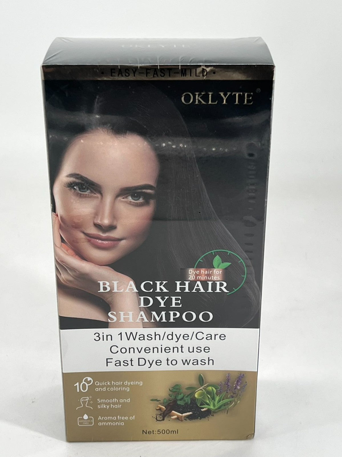 Black Hair Dye Shampoo Instant 3 in 1