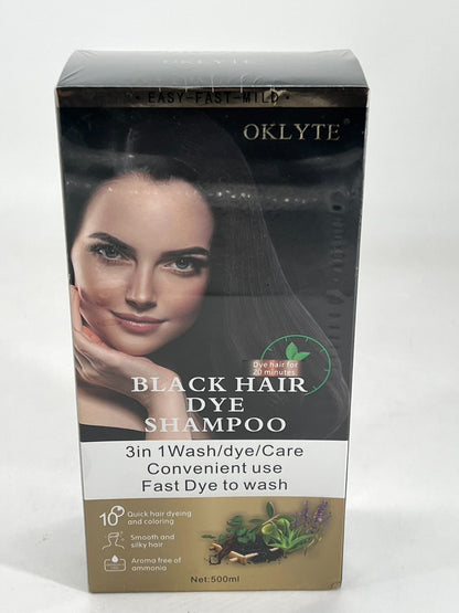 Black Hair Dye Shampoo Instant 3 in 1
