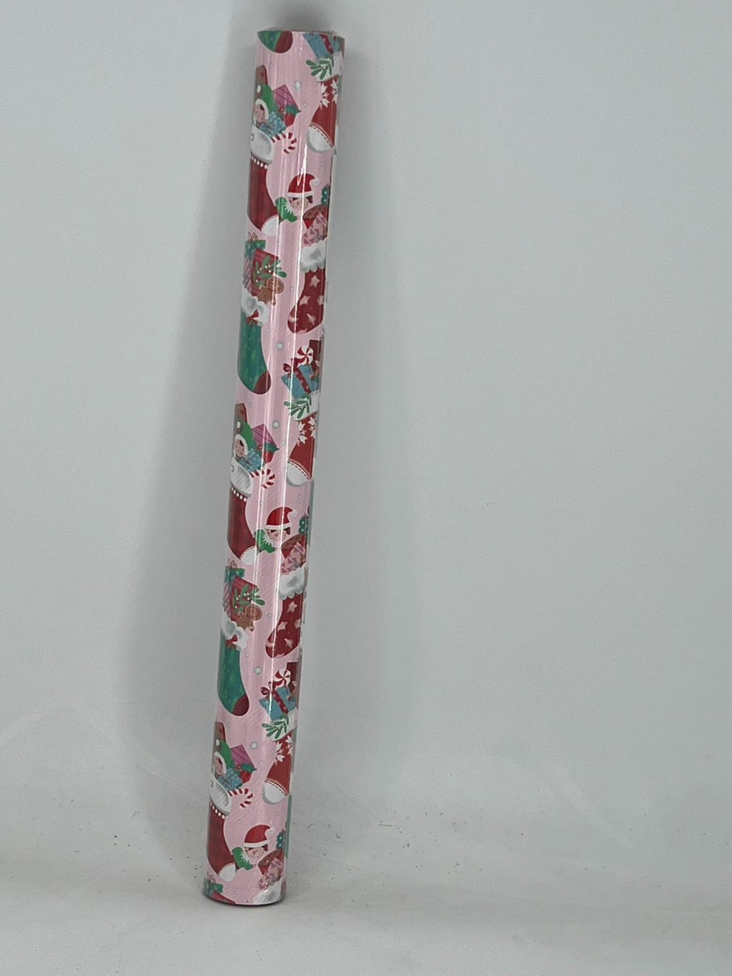 Pink Christmas gift wrapping paper