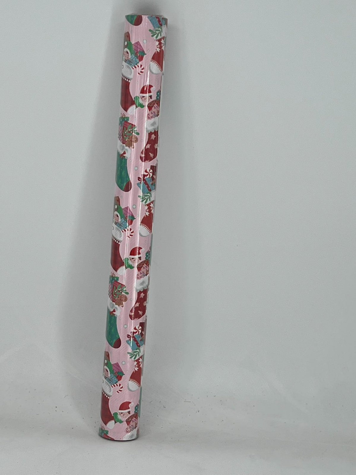 Pink Christmas gift wrapping paper