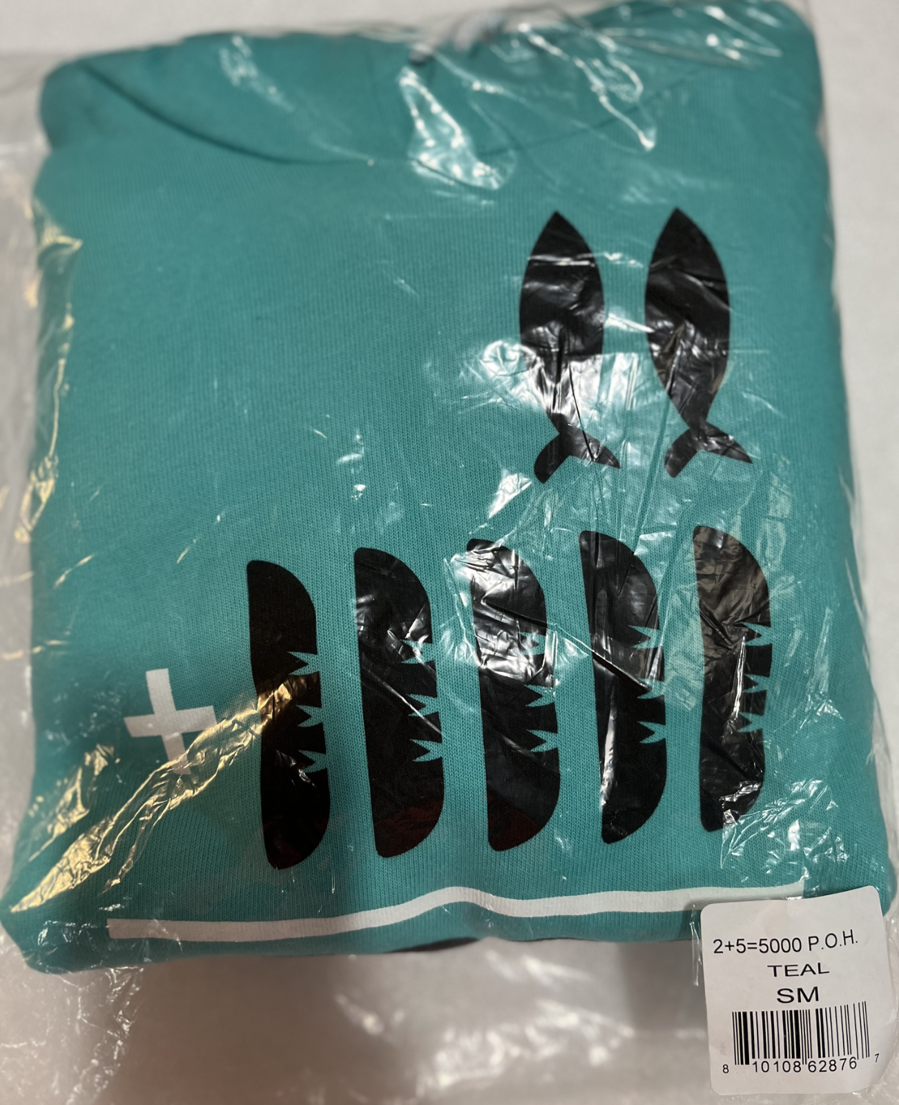 2+5=5000 P.O.H TEAL Hoodie SM
