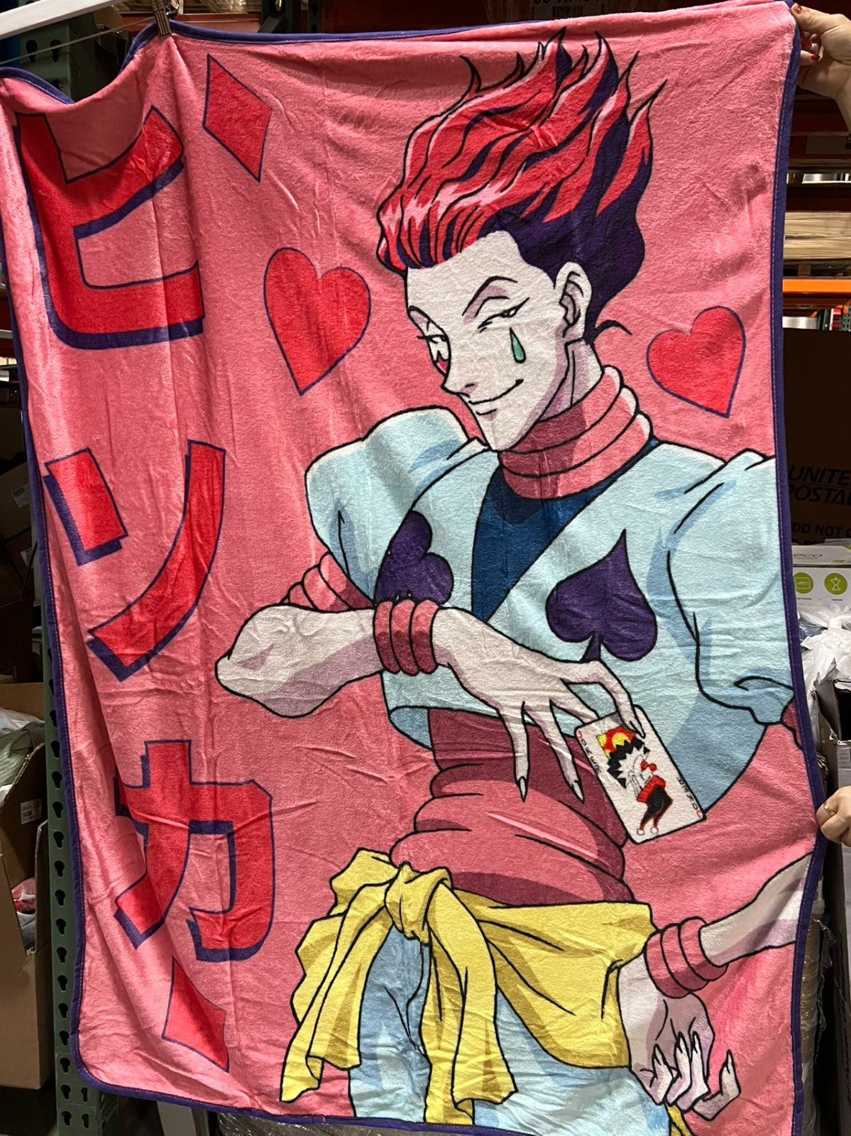 Just Funky Hunter x Hunter Hidoku Fleece Lightweight Blanket Bedding Hisoka