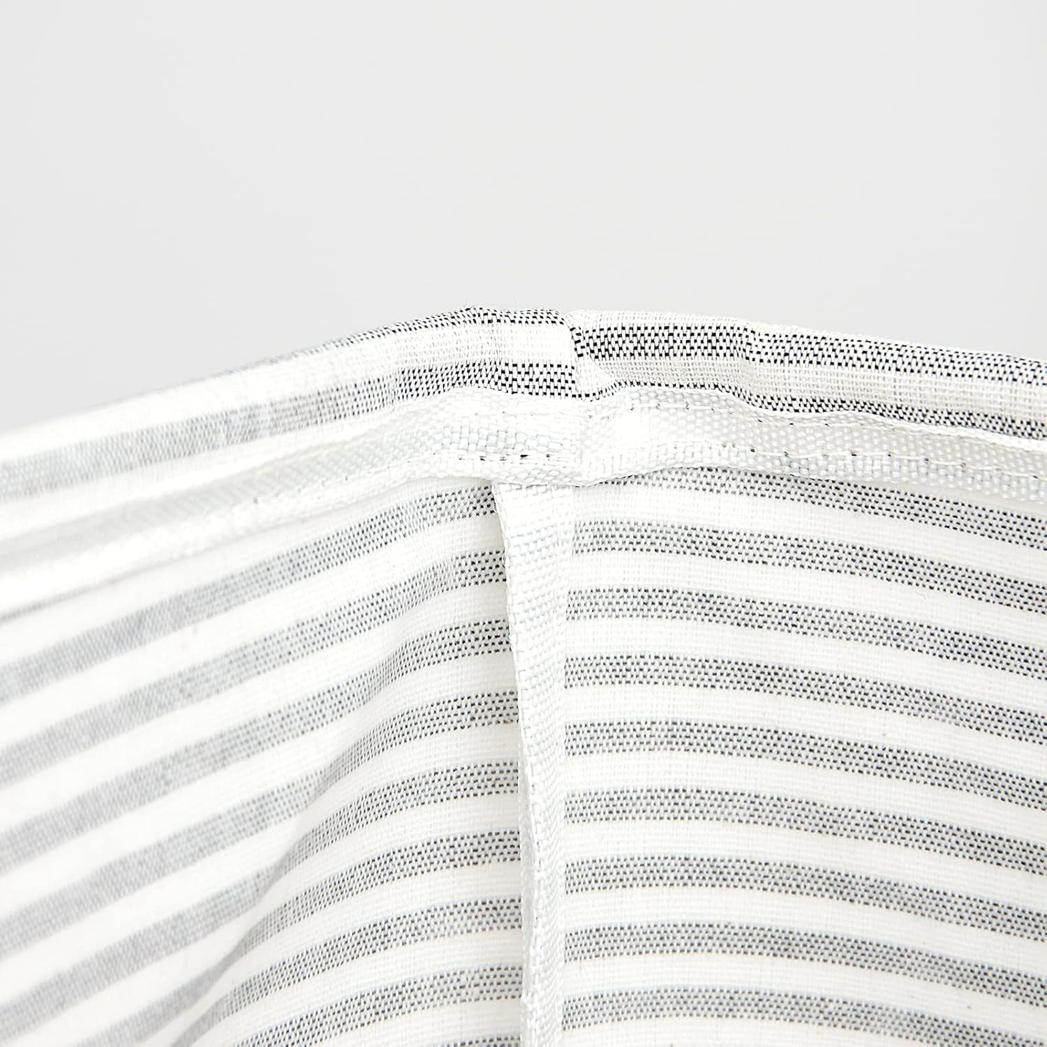Foldable Waterproof Laundry Hamper Basket with Handles – Grey Stripe