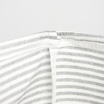 Foldable Waterproof Laundry Hamper Basket with Handles – Grey Stripe