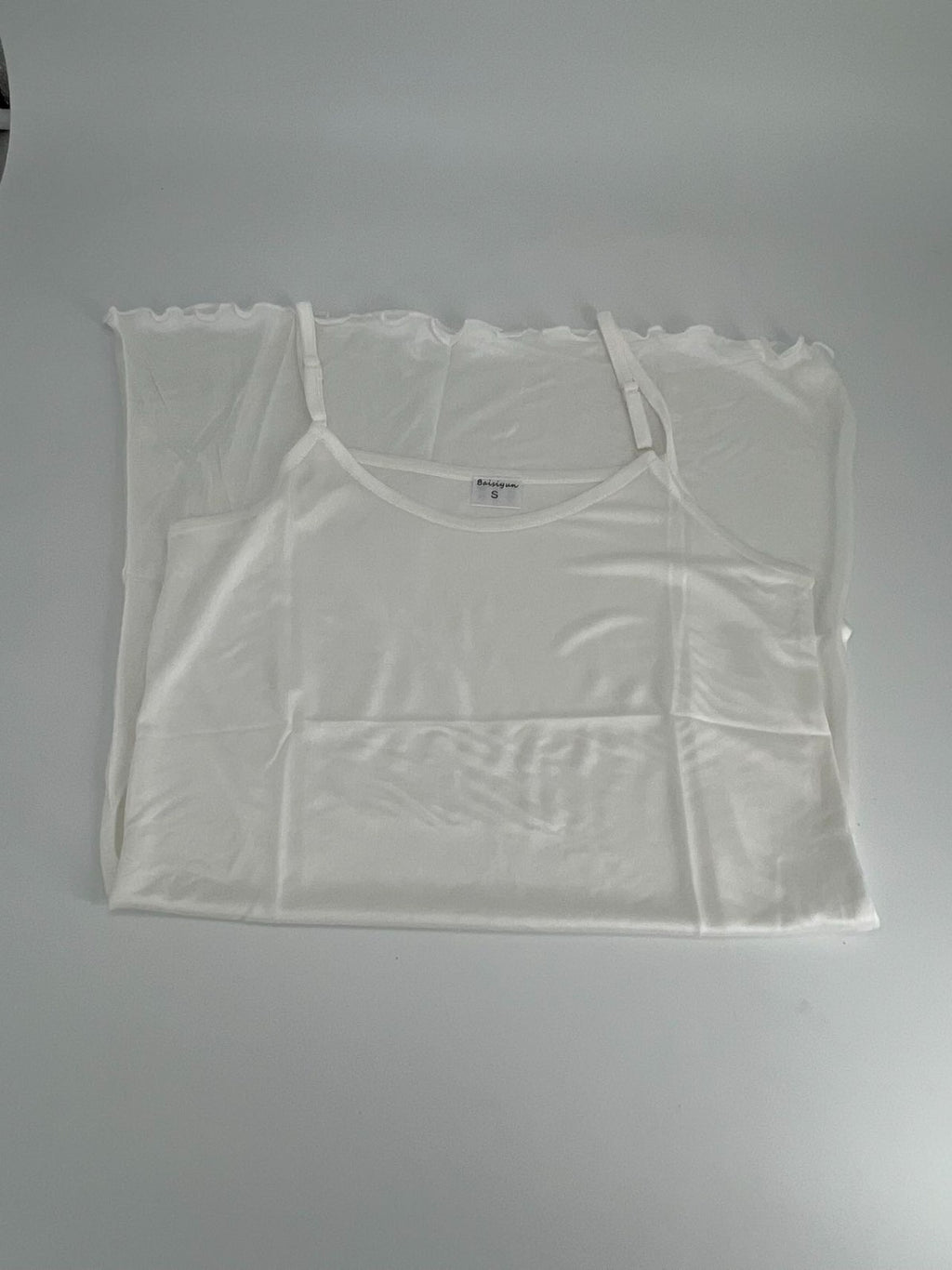 See Through Sleepwear Dress White S