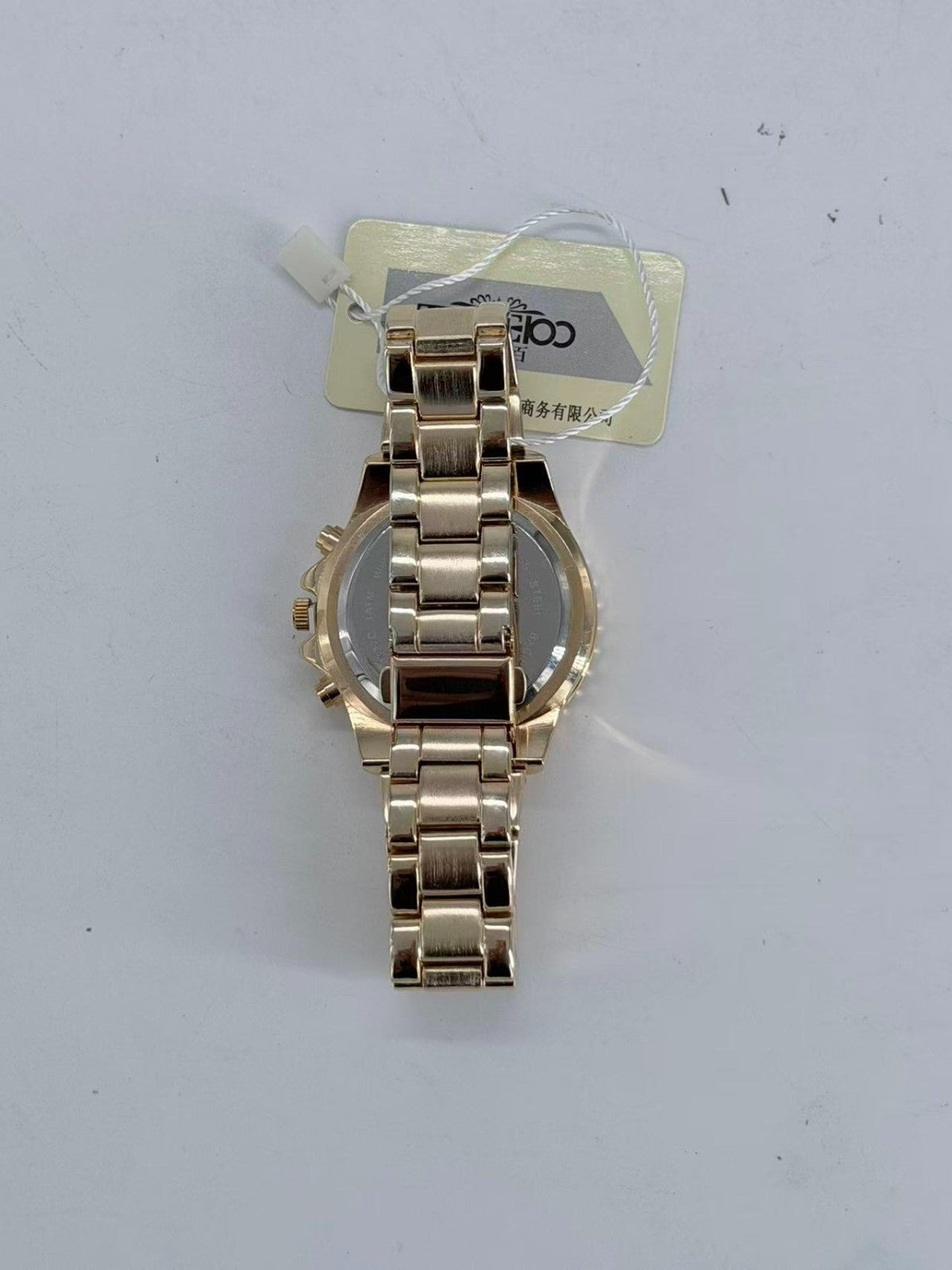 Fashion men’s quartz watch planted band (gold)
