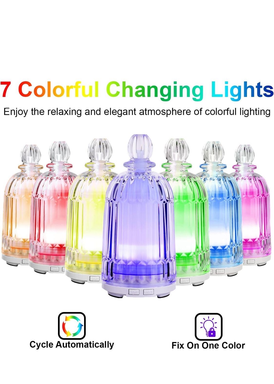 120Ml Glass Essential Oil Diffuser, Ultrasonic Aromatherapy Diffuser with Auto S