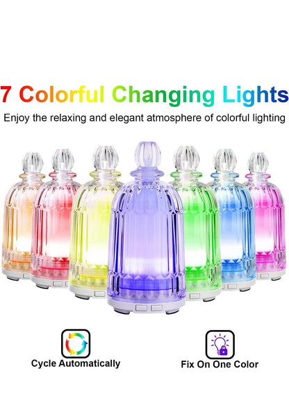 120Ml Glass Essential Oil Diffuser, Ultrasonic Aromatherapy Diffuser with Auto S