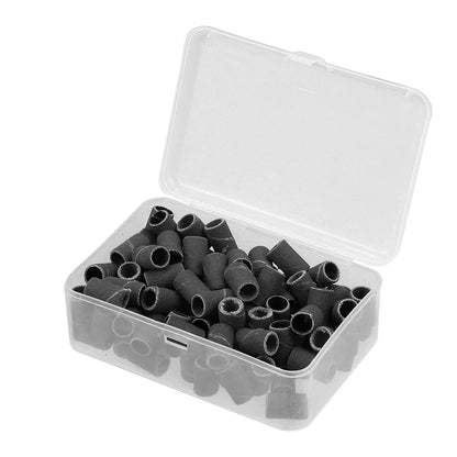 100 Pcs/set Black Nail Drill Sanding Bands #240 Manicure Tool