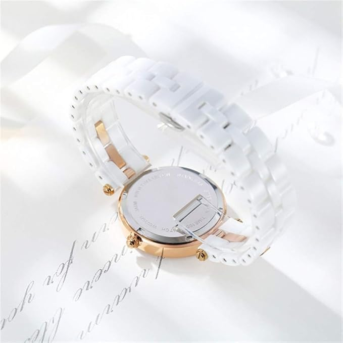Ladies Watch High-end Ceramic Embossed Background Diamond #W50352L.02A