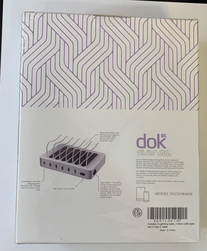 NEW Dok 06 Hercules Tuff Charging Dock Station DOK06M 6 Devices Universal USB