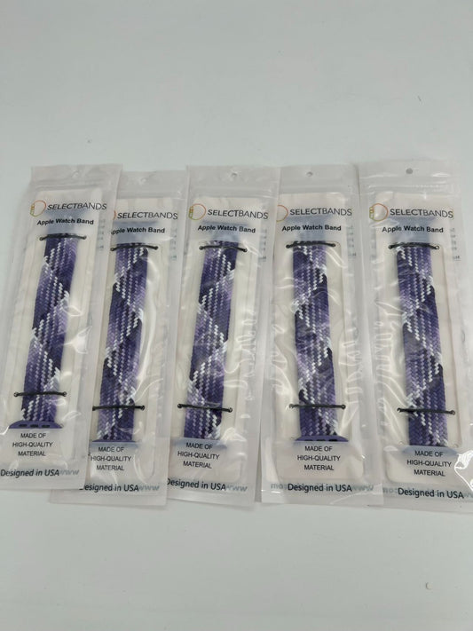 5-Pack S  Aztec Purple  Loop Watch Bands 0.8 x 5.6 Inch Fits 42mm/44mm/45 mm