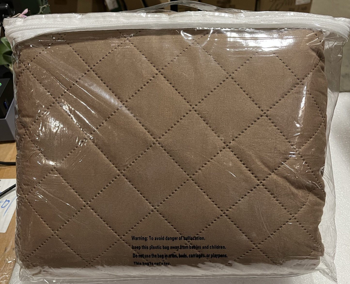 2-Piece  Reversible  L Shaped  Sofa  Cover Medium ,Color Taupe