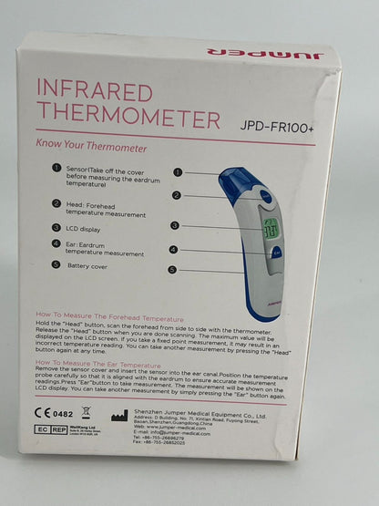 NEW Jumper Digital Infrared Forehead Thermometer JPD-FR100 Non-Contact Multi-Use