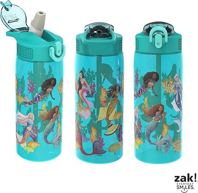 Disney The Little Mermaid 2023 Kids Water Bottle For School or Travel, 25oz, Dur