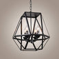 Modern Industrial Black 4-Light Ceiling Pendant, 70” Cord, 17”H x 16.3”W Fixture