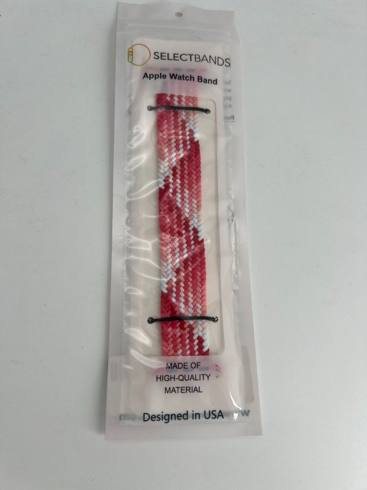 5- Pack S  Color pink Rainbow Loop Watch Bands 0.8 x 6.7 Inch  Fits 42mm/44mm/45